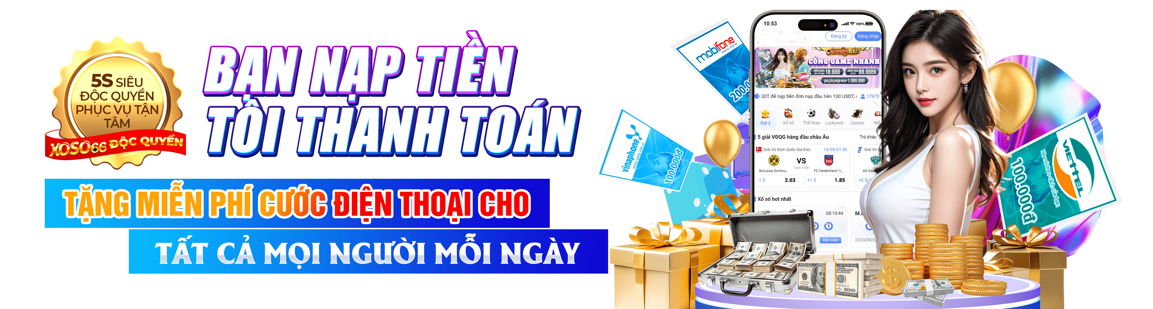 Hình ảnh quảng cáo của sun52 hiển thị nền tảng và các lợi ích